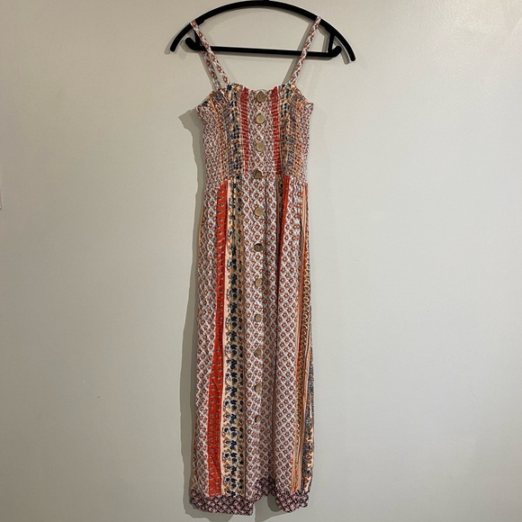 Angie maxi dress boho smocked bodice 100% Rayon - Picture 1 of 9